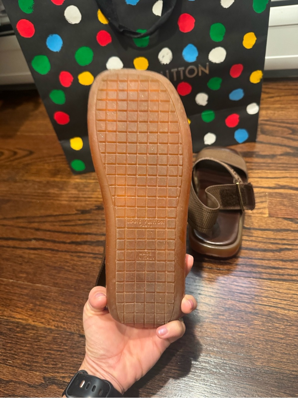 Louis Vuitton Brown Strap Sandals size 7 - Picture 4 of 4